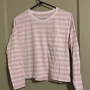 Everlane  long sleeve striped box cut T-shirt